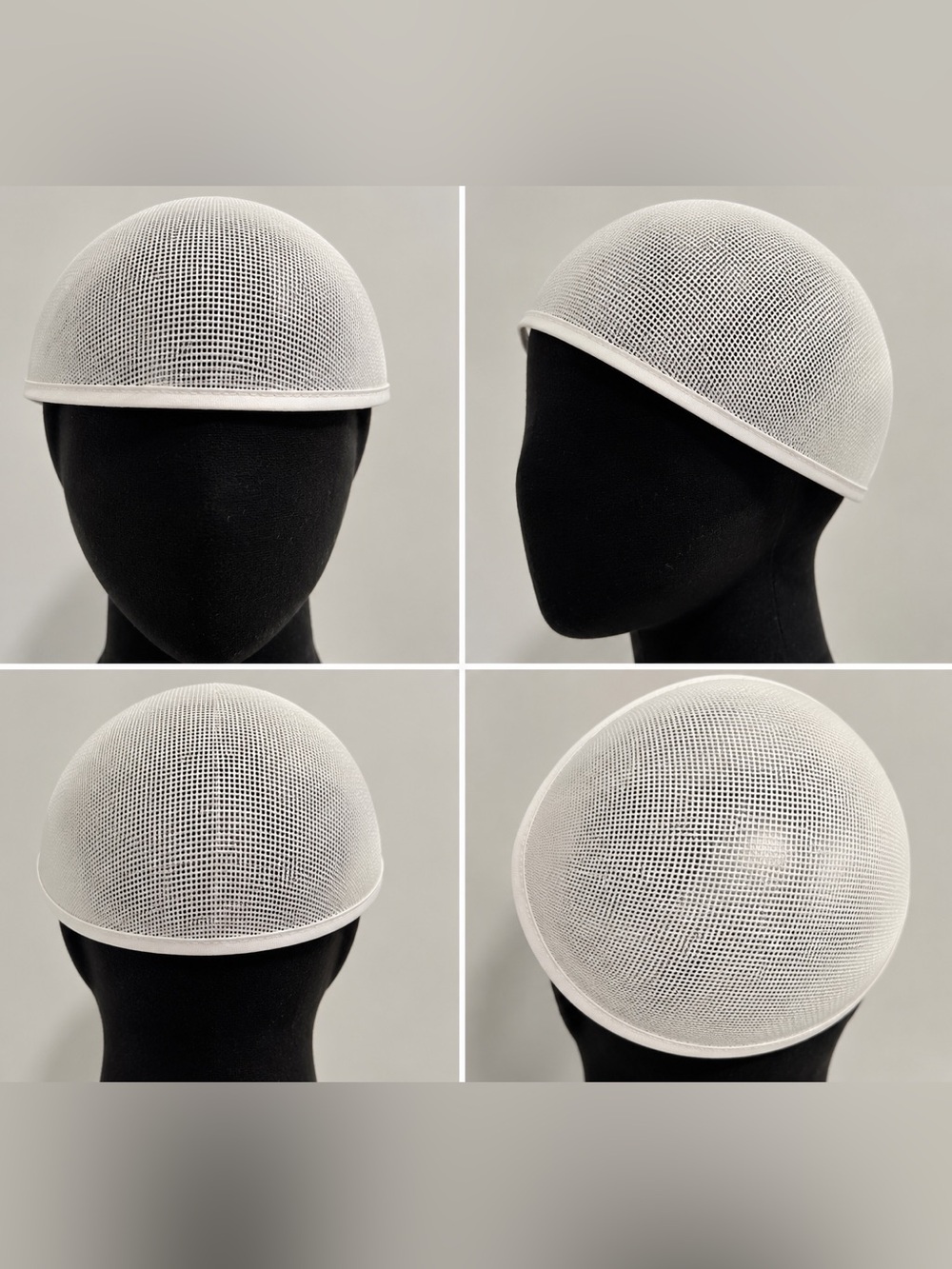White Wig Grip Cap - Unbranded Breathable Mesh Liner for Women